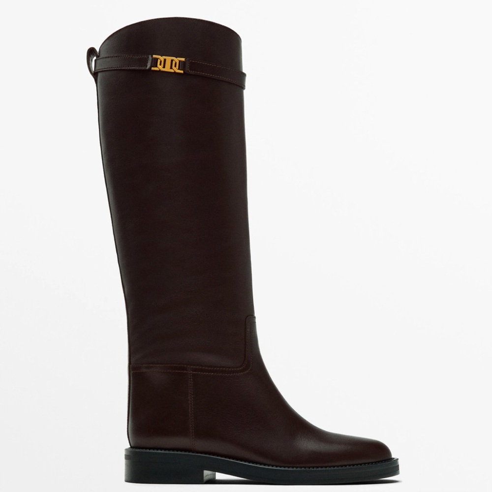 Massimo Dutti riding leather boots